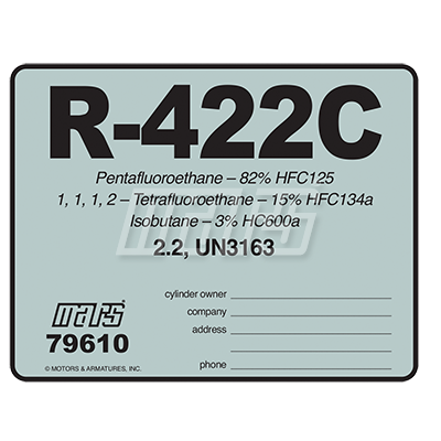 R-422C REFRIG I.D.